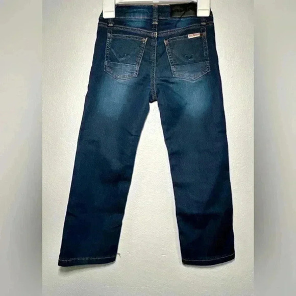 Hudson Girls/ Boys Jeans Pants Sz 4T Logo Patch Stitch Pocket Accent - Picture 2 of 5